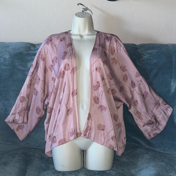 A new day OSFM pink floral print open cardigan 💕 - Picture 1 of 7
